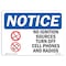 Signmission OSHA Notice Sign, 18" Height, Aluminum, No Ignition Sources Turn Off Sign With Symbol, Landscape OS-NS-A-1824-L-14667 - alternate 1